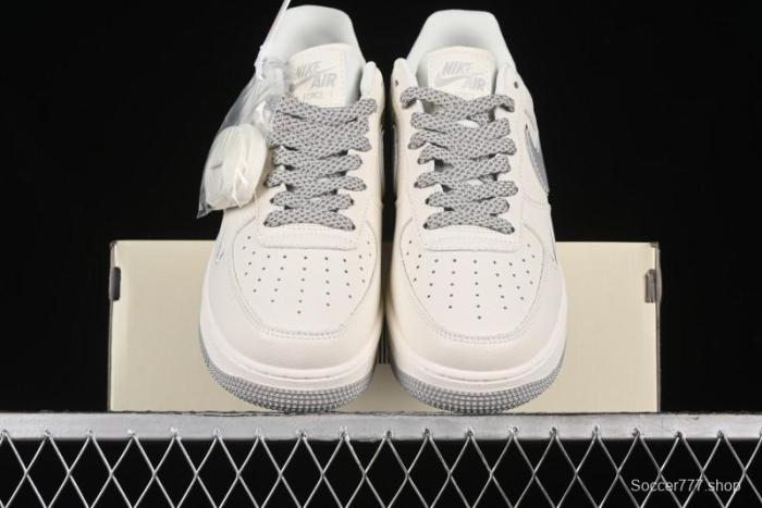 Nike Air Force 1 '07 Low QR Code Light Grey Starry Casual Sneakers - CU1836-963
