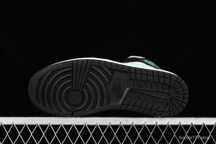Nike Air Jordan 1 Mid AJ1 White Black Green Culture Casual Sneakers - DQ8426-103