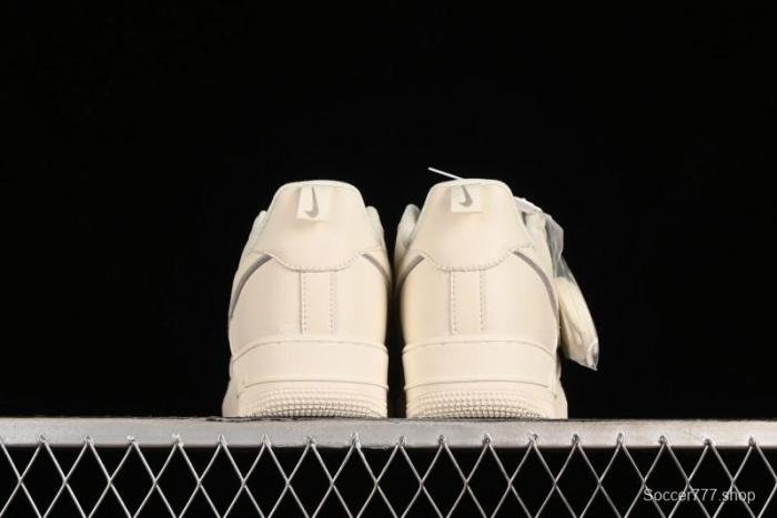 Nike Air Force 1 '07 Low Classic Grey Silver Swoosh Starry Sneakers - MJ0319-023 1