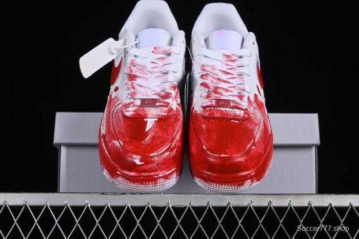 Nike Air Force 1 '07 Low Casual Sneakers with Anime Graffiti Style Crime Scene Design - 315122-211 1