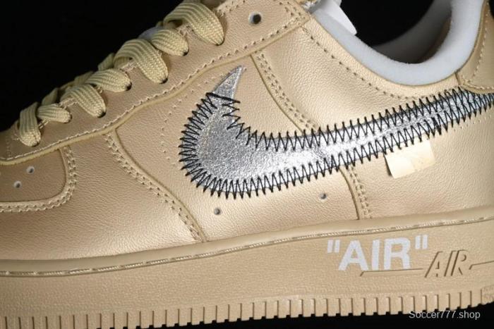 Off-White x Nike Air Force 1 '07 Low  Metal Gold  Casual Sneakers - DX1419-900 1