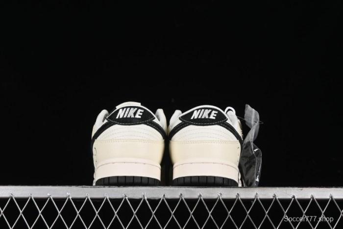 Nike SB Dunk Low Lightning Collaboration - Off White Black Double Swoosh Anniversary Custom Low-Top Casual Skate Shoes - XY1688-007