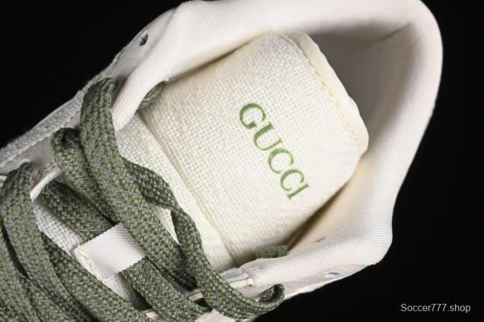 Nike Air Jordan 1 Low AJ1 Gucci Collaboration - Beige Green Knit High-End Custom Retro Basketball Shoes - DM5688-103