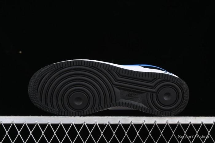 Nike Air Force 1 '07 Low White Black Blue Color Block Casual Sneakers - FN8008-001