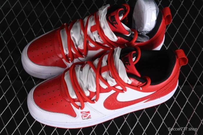 Nike Court Borough Low-Top Casual Sneakers with Dragon Emblem and Splatter Ink Vibe Style - DV5456-600 1