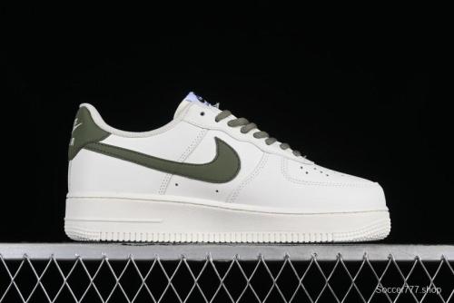 Nike Air Force 1 '07 Low Casual Sneakers in White Green Colorway - CQ5059-110 1