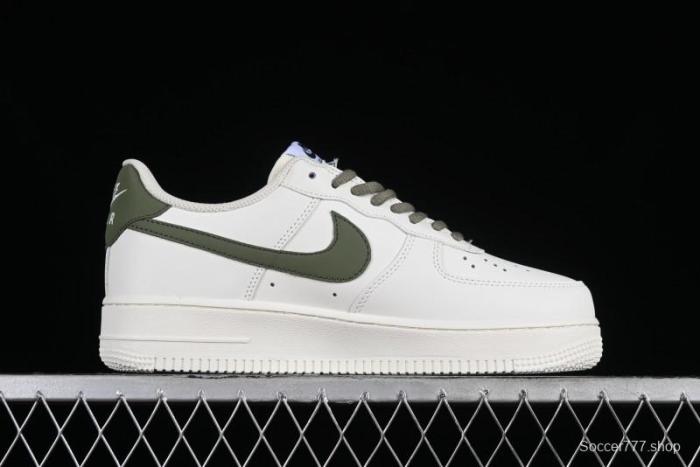Nike Air Force 1 '07 Low Casual Sneakers in White Green Colorway - CQ5059-110 1