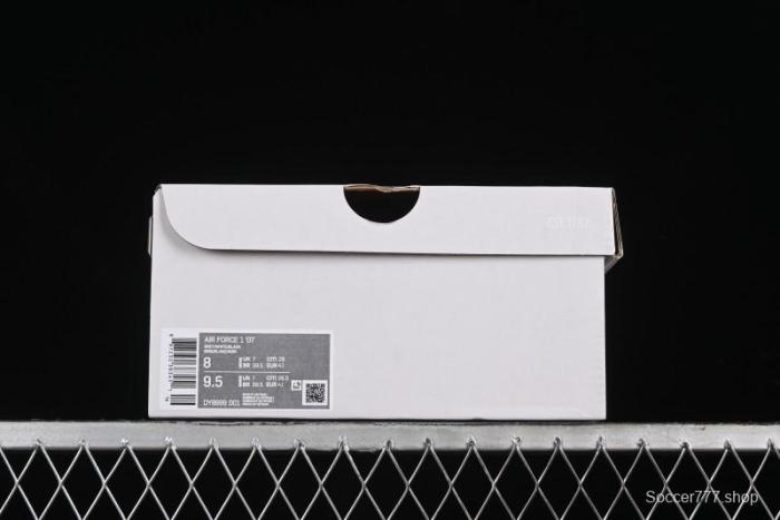 Nike Air Force 1 '07 Low White Grey Black Double Swoosh Casual Sneakers - DY8899-001