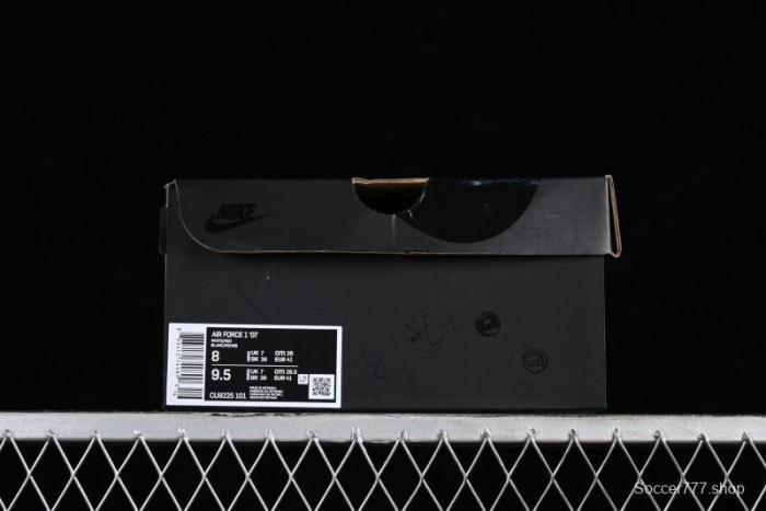 Nike Supreme x Air Force 1 '07 Low White Red Collaboration Casual Sneakers - CU9225-101 1