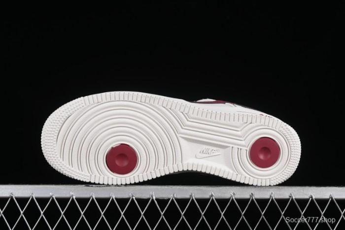 Nike Vlone x Air Force 1 '07 Low Collaboration Wine Red Casual Sneakers - AA5360-010 1