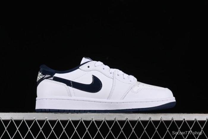 Nike Air Jordan 1 Low '85 Metallic Blue Retro Sneakers - FB9933-141 1