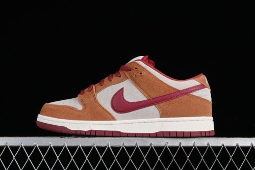 Nike SB Dunk Low Pro Brown Red Colorway SB Low Top Casual Skate Shoes - BQ6817-202 1