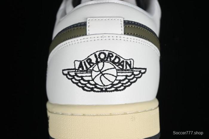 Nike Air Jordan 1 Low AJ1 Custom Black Green Low-Top Culture Casual Sneakers - DC0774-001 1