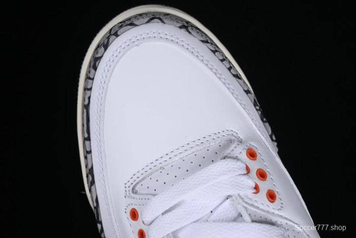 Nike Air Jordan 3 Retro Sneakers in White and Peach Orange - CK9246-121 1