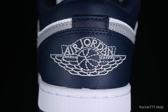 Nike Air Jordan 1 Low AJ1 White Blue Grey Low Top Lifestyle Basketball Shoes - 553558-141 1