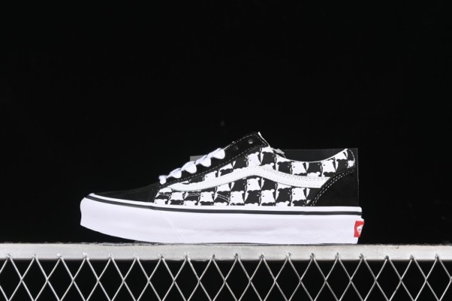 Vans Old Skool Checkerboard Bear Comfortable Slip-Resistant Cushioned Casual Vulcanized Sneakers - VN000D3CG03