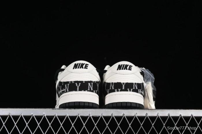 Nike SB Dunk Low MLB Strap Collaboration - Black Denim Print Anniversary Custom Low-Top Casual Sneakers - SJ2068-251 1