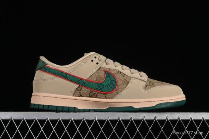Nike SB Dunk Low Gucci Collaboration - Anniversary High-End Customized Low-Top Casual Sneakers - DQ1098-357 1