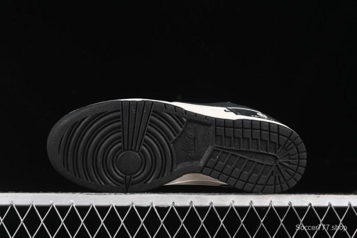 Nike SB Dunk Low Carhartt Collaboration - Off White Black Swoosh Anniversary Custom Low-Top Casual Skate Shoes - SJ1089-005