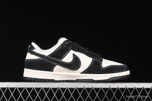 Nike SB Dunk Low Carhartt Collaboration - Off White Black Swoosh Anniversary Custom Low-Top Casual Skate Shoes - SJ1089-005