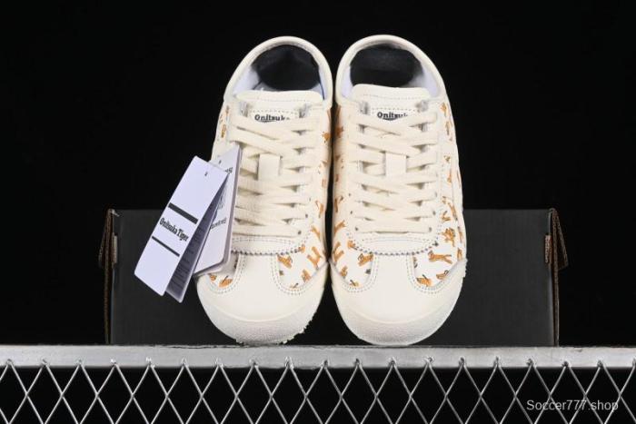 Onitsuka Tiger Mexico 66 Low-Top Leisure Running Shoes with Full-Grain Leather Upper - 1183B785-100