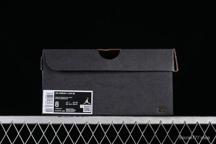 Nike Air Jordan 1 Low SE  WRMK  AJ1 Sashiko Stitch Low-Top Casual Sneakers - FN7670-493 1