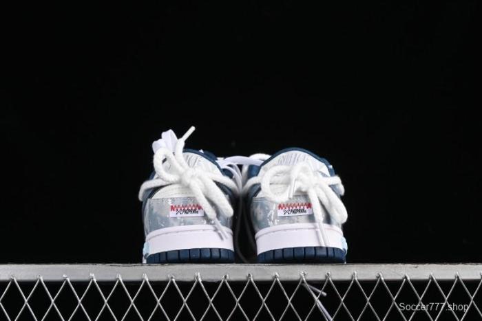 Nike Dunk Low Panda Prank Wave Rider - Silver Blue Shark Low Top Casual Sneakers - DD1391-400