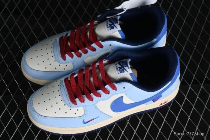 Nike Air Force 1 '07 Low Custom Casual Sneakers  Joker Red  with Full-Length Hexagonal Air Cushion - XL2402-333 1