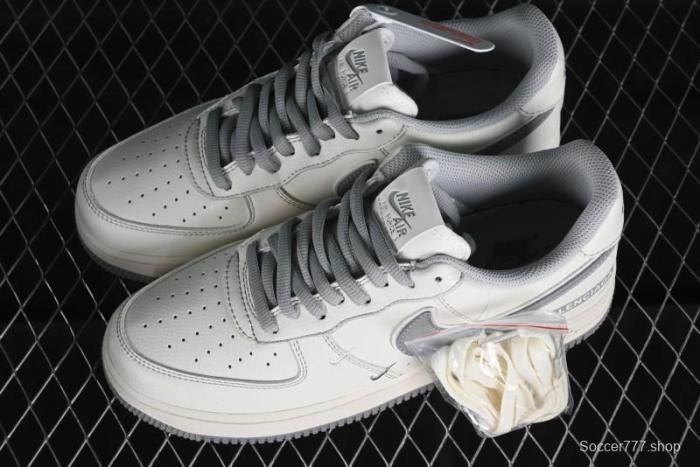 Balenciaga x Nike Air Force 1 '07 Low Triple Swoosh Beige Grey Casual Shoes - FR0538-091 1