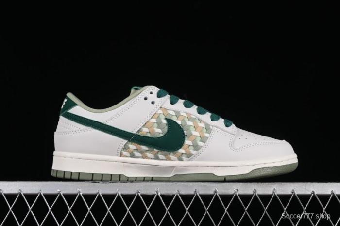 Nike SB Dunk Low UN Collaboration - White Green Swoosh Anniversary Custom Low-Top Casual Skate Shoes - DQ1098-359 1