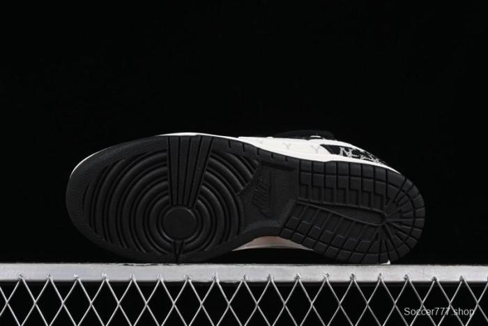 Nike SB Dunk Low MLB Strap Collaboration - Black Denim Print Anniversary Custom Low-Top Casual Sneakers - SJ2068-251 1