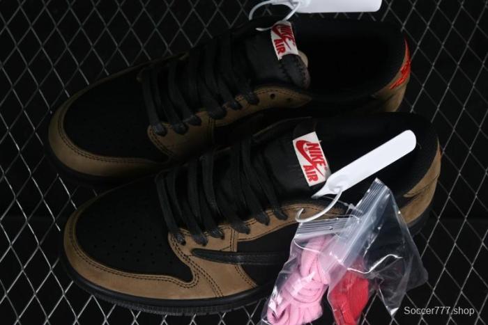 Nike Travis Scott x Air Jordan 1 Low OG AJ1 Reverse Swoosh Sneakers - DM7866-202 1