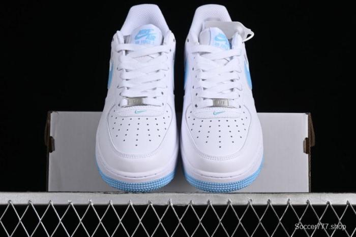 Nike Air Force 1 '07 Low White Blue Casual Sneakers - FQ4296-100 1