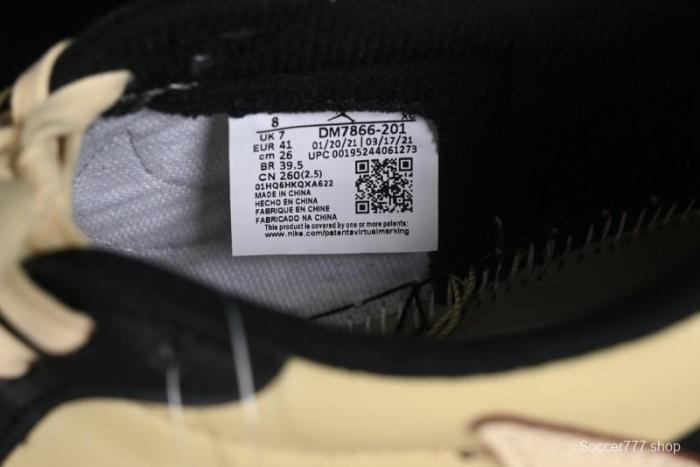 Nike Travis Scott x Air Jordan 1 Low OG AJ1 Reverse Swoosh Sneakers - DM7866-201 1