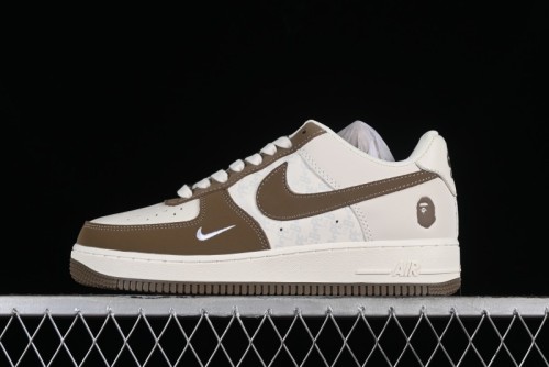 Nike Air Force 1 '07 Low BAPE Collaboration - Light Green Pigskin Low-Top Casual Sneakers - BA8806-225 1
