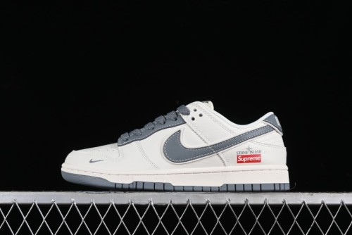 Nike SB Dunk Low Supreme Stone Island Collaboration - Beige Grey Starry Sky Anniversary High-End Custom Low-Top Casual Skate Shoes - BB9866-002