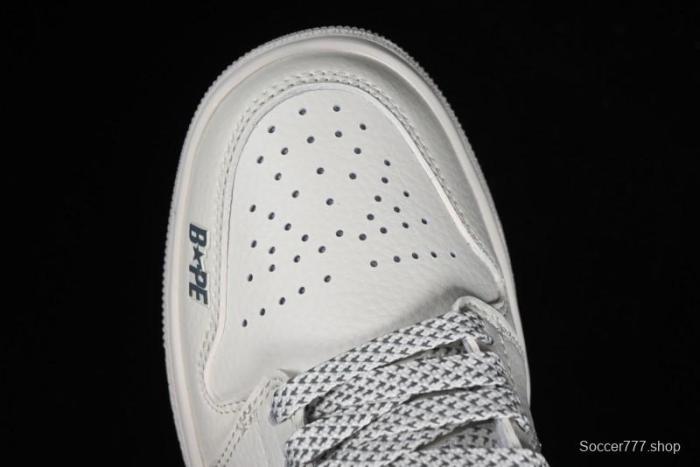 Nike Air Jordan 1 Low BAPE Collaboration - White Grey Basketball Shoes - WG8850-003 1