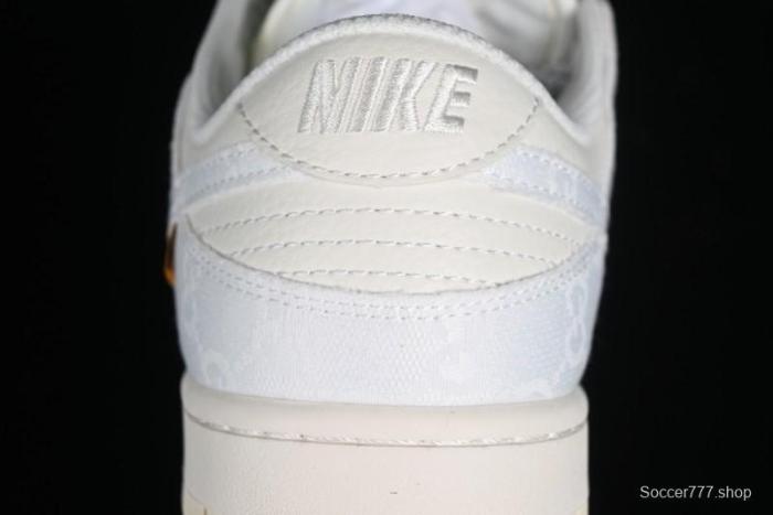 Nike SB Dunk Low Gucci Collaboration - Silver White Pattern Anniversary High-End Custom Low-Top Casual Sneakers BB9676-312 1