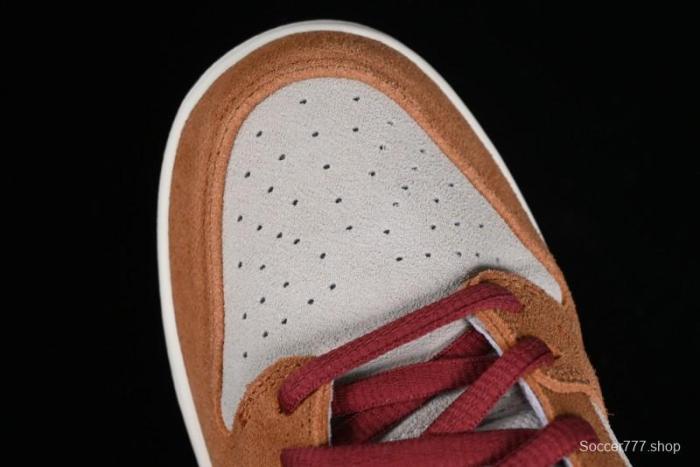 Nike SB Dunk Low Pro Brown Red Colorway SB Low Top Casual Skate Shoes - BQ6817-202 1