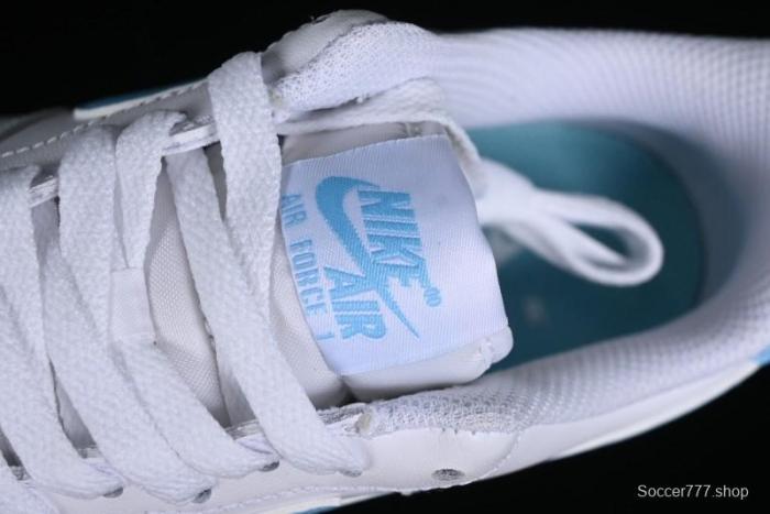 Nike Air Force 1 '07 Low White Blue Casual Sneakers - FQ4296-100 1