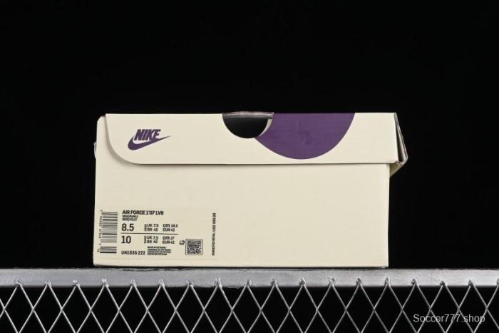 Stussy x Nike Air Force 1 '07 Low Retro Casual Sneakers with Reflective Military Purple - UN1635-222 1