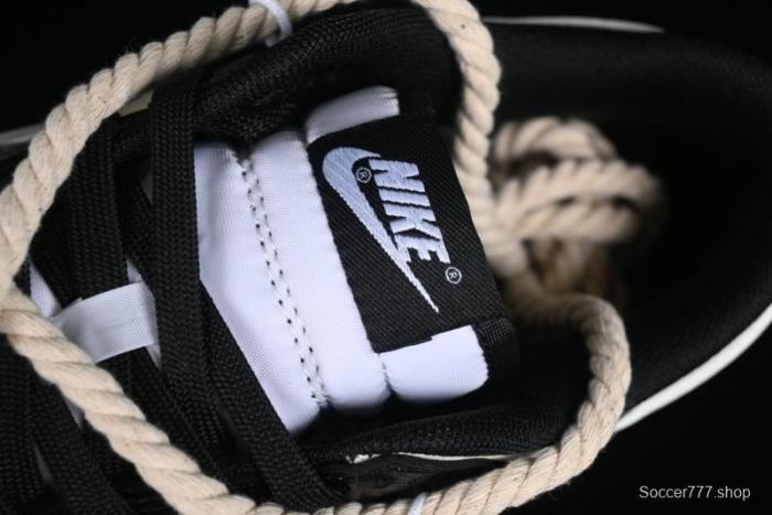 Nike Dunk Low SB Deconstructed Lace-Up Casual Sneakers with Scottish Plaid and Hemp Rope Design - DD1391-100 1