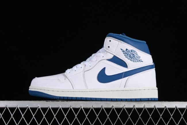 Nike Air Jordan 1 Mid Industrial Blue Basketball Shoes with Air Cushion - FN5215-141 1