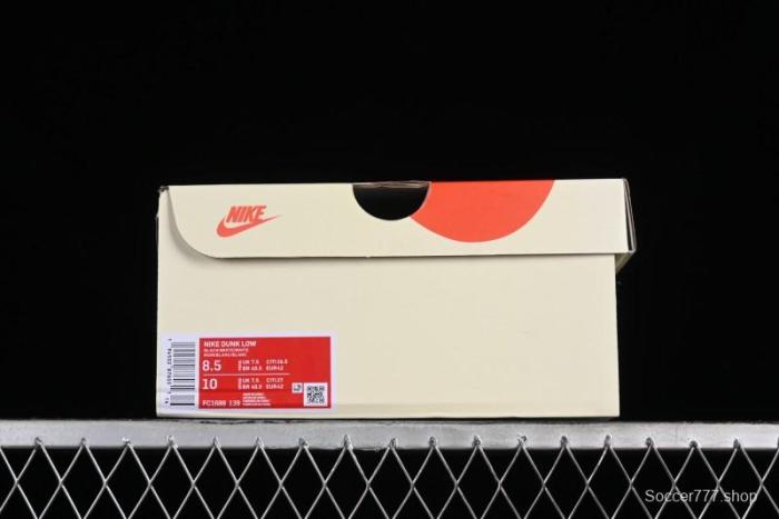 Nike SB Dunk Low UN Collaboration - Beige Black Swoosh Anniversary High-End Custom Low-Top Casual Skate Shoes - FC1688-139 1