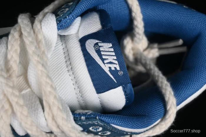 Nike Dunk Low Retro High Street Style Sashiko Stitch Hemp Rope Deconstructed SB Lace-Up Low-Top Casual Sneakers - DV0834-101 1