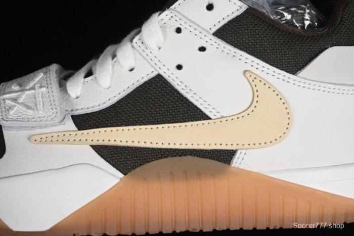 Nike Travis Scott x Jordan Cut The Check AJ1 Basketball Shoes with Velcro Design - FZ8117-100 1