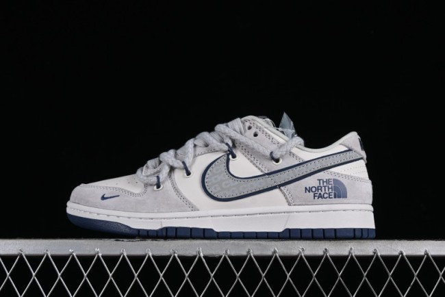 Nike SB Dunk Low The North Face Collaboration - Grey Blue Pig 8 Starry Sky Anniversary High-End Custom Low-Top Casual Skate Shoes - XX2025-311 1