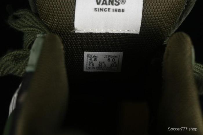 Vans Classics Knu Skool Camo Army Green Chunky Tongue Platform Sneakers - VN0007QC0WD