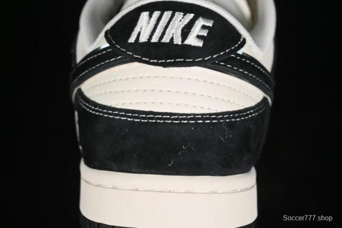 Nike SB Dunk Low Carhartt Collaboration - Off White Black Swoosh Anniversary Custom Low-Top Casual Skate Shoes - SJ1089-005