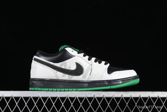 Nike Air Jordan 1 Low Retro Basketball Shoes with Panda Mischief Pioneer Rider Design - 553558-065 1
